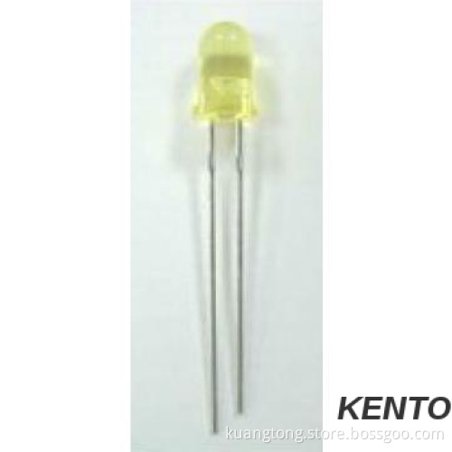 Transparent Yellow Ultra bright 5mm Display Led Emitting Diode short